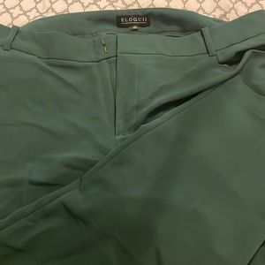 Eloquii pants 22w - deep green- like new!